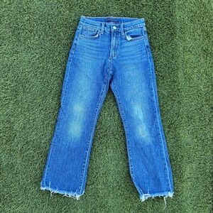 Joe's Jeans Women's Size 26x26 Cropped Straight Leg Jeans Raw Hem Blue